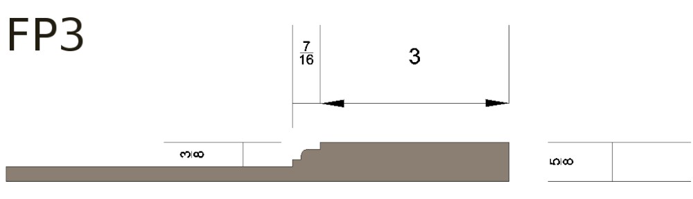 Flat-Panel-3-Wainscoting-Profile-View